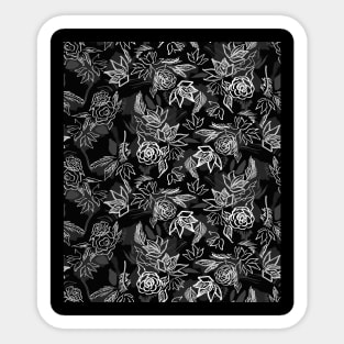 Matisse Black and White Flowers Sticker